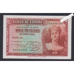 Billet Espagne 10 Pesetas - C4.049,350 - 1935 -  lartdesgents.fr