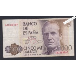 Billet Espagne 5000 Pesetas - 4J1395797 - 1979 -  lartdesgents.fr
