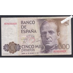 Billet Espagne 5000 Pesetas - 4U8633423 - 1979 -  lartdesgents.fr