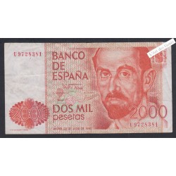 Billet Espagne 2000 Pesetas - U9728381 - 1980 -  lartdesgents.fr