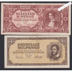 Lot de 4 Billets Hongrie  -  lartdesgents.fr