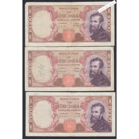 Lot 3 Billets Italie 500 Lire - D138 064209 - 1966-68-70 -  lartdesgents.fr