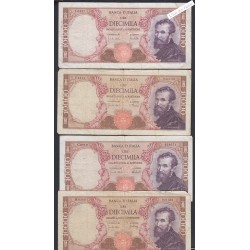 Lot 4 Billets Italie 10000 Lire - 1966-68-70-73 -  lartdesgents.fr