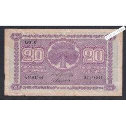 Billet Finlande 20 Marka - A7194244 - 1939 -  lartdesgents.fr