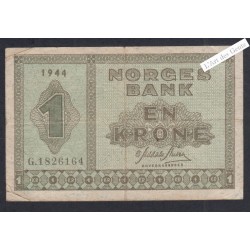 Billet Norvège 1 Krone - G.1826164 - 1944  -  lartdesgents.fr