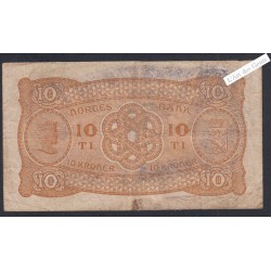 Billet Norvège 10 Kroner  - A.7699005  - 1941  -  lartdesgents.fr