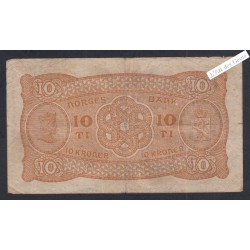Billet Norvège 10 Kroner  -  C.0996941  - 1942  -  lartdesgents.fr