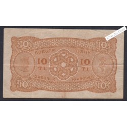 Billet Norvège 10 Kroner  -  C.8775990  - 1943  -  lartdesgents.fr