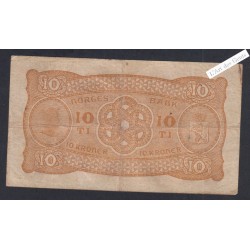 Billet Norvège 10 Kroner  -  Z.2464528  - 1939 -  lartdesgents.fr