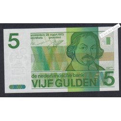 Billet Pays Bas 5 Gulden  -  4078357101  - 1973 - Neuf -  lartdesgents.fr