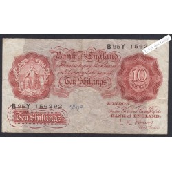 Billet Grande Bretagne 10 Shillings  -  B 95Y 156292  - 1955-60 - P.368c -  lartdesgents.fr