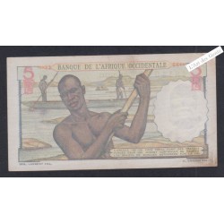 Billet Afrique Occidentale  - 5 Francs   - 1948 - R.79  48110 - TTB lartdesgents.fr