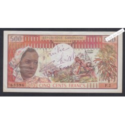 Billet Gabon - 500 Francs - F.2 68596 - P.2a - lartdesgents.fr