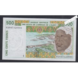 Billet Guinée Bissau - 500 Francs - n°02047320901 - Sign 31 - SPL - lartdesgents.fr