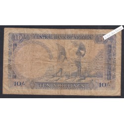 Billet Nigéria - 10 Shillings - A/20 979290 - 1968 - P.11a - lartdesgents.fr
