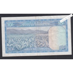 Billet Rhodésia - 10 Shillings - L/16 972519 - 1968 - lartdesgents.fr