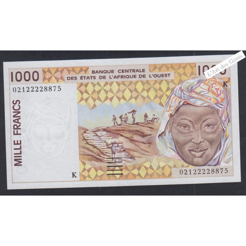 Billet Sénégal - 1000 Francs - n°02122228875 - 2002 - P.710Km - Neuf - lartdesgents.fr
