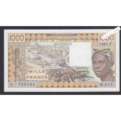 Billet Togo - 1000 Francs - n° M.015 756181 - 1986 - lartdesgents.fr
