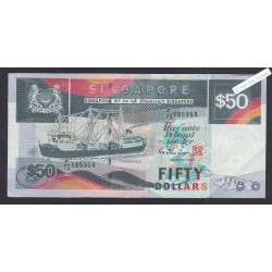 Billet Singapour - 50 Dollars  - F/72 585958 - 1987 - SUP - lartdesgents.fr