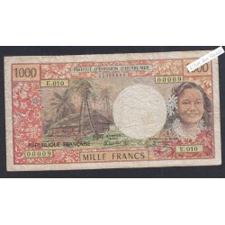 Billet Tahiti Papeete  - 1000 Francs  - E.010 00009 - lartdesgents.fr