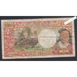 Billet Tahiti Papeete  - 1000 Francs  - E.1 21707 - lartdesgents.fr