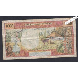 Billet Tahiti Papeete  - 1000 Francs  - E.1 21707 - lartdesgents.fr
