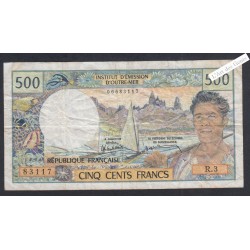 Billet Tahiti Papeete  - 500 Francs  - R.3 83117 - lartdesgents.fr