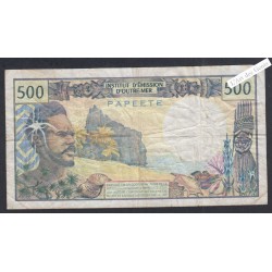 Billet Tahiti Papeete  - 500 Francs  - R.3 83117 - lartdesgents.fr