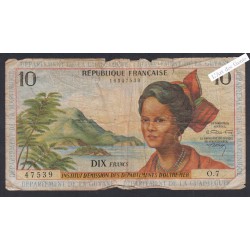 Billet Guadeloupe  - 10 Francs  - O.7 47539 - lartdesgents.fr