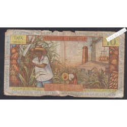 Billet Guadeloupe  - 10 Francs  - O.7 47539 - lartdesgents.fr