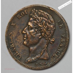 Colonie Française 5 cent 1827 H la Rochelle Charles X  -  lartdesgents.fr