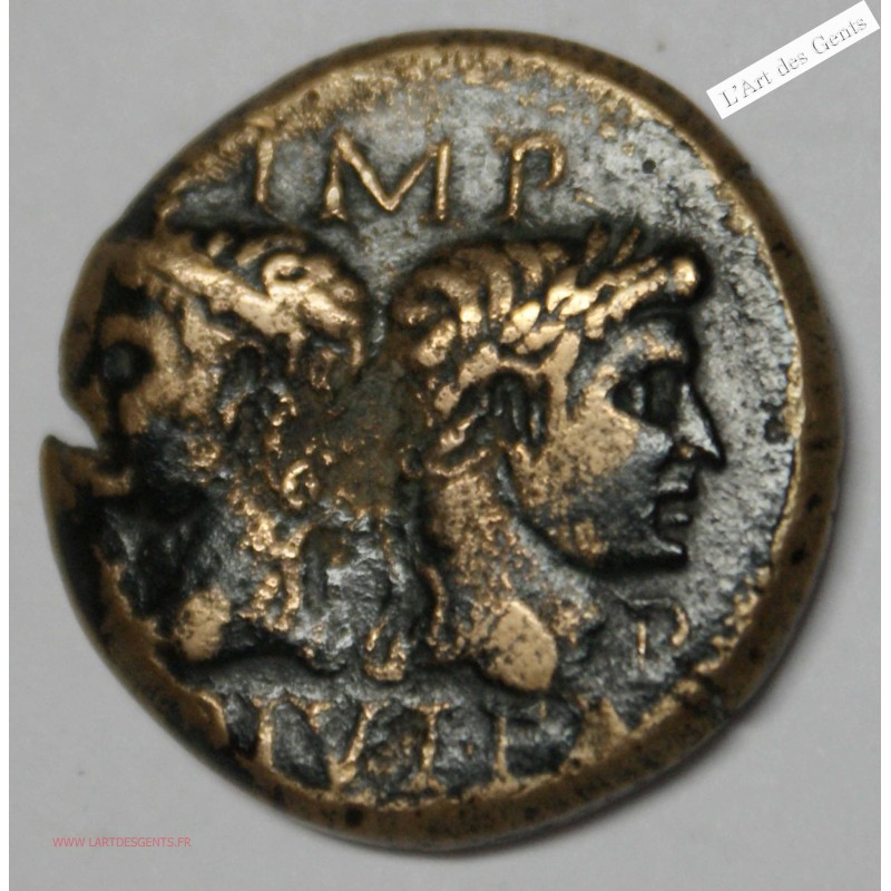 Dupondius de Nimes, Auguste et Agrippa type4  -  lartdesgents.fr