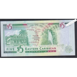 Billet Caraïbes - 5 Dollars  - C703419L - 1994 - P.31c - Neuf - lartdesgents.fr