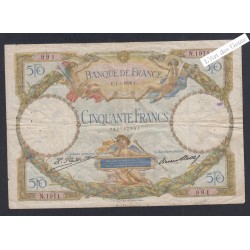 Billet 50 Francs Luc Olivier Merson - N.1911 991 - 1928 -  lartdesgents.fr