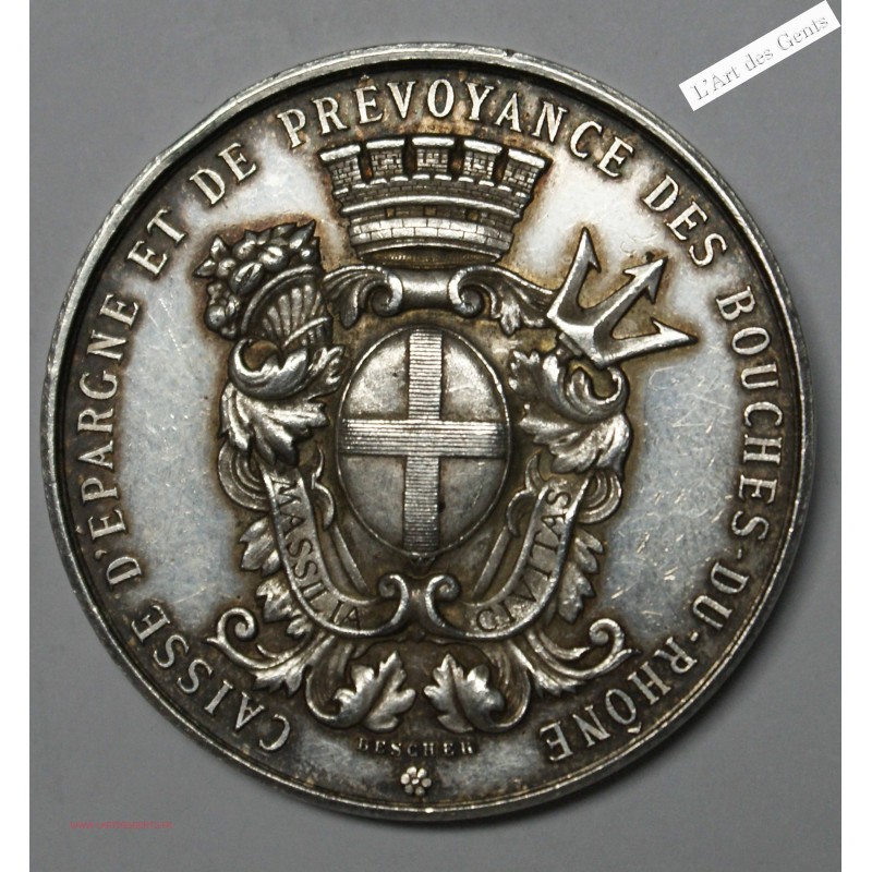 Médaille Argent, Conseil Caisse d'épargne 1896 -  lartdesgents.fr
