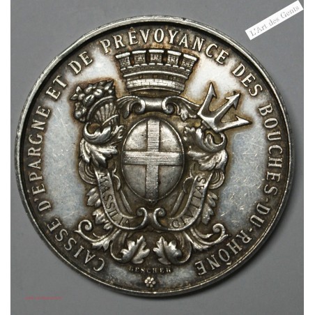 Médaille Argent, Conseil Caisse d'épargne 1896 -  lartdesgents.fr
