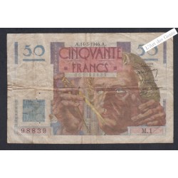 Billet 50 Francs Le Verrier - M.1 98839 - 1946 -  lartdesgents.fr