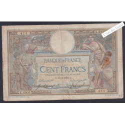 Billet 100 Francs LOM - K.6905 471  - 1920 -  lartdesgents.fr