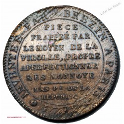 CONSTITUTION ESSAI DE BREZIN AN 4 1792 SUP/TTB+, lartdesgents.fr