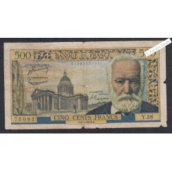 500 Francs Victor Hugo - Y.56 75091 - 1955 -  lartdesgents.fr