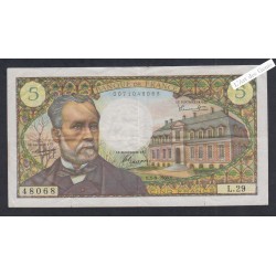 5 Francs Pasteur - L.29 48068 - 1966 -  lartdesgents.fr