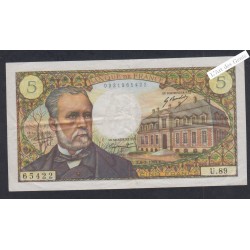 5 Francs Pasteur - U.89 65422 - 1969 -  lartdesgents.fr