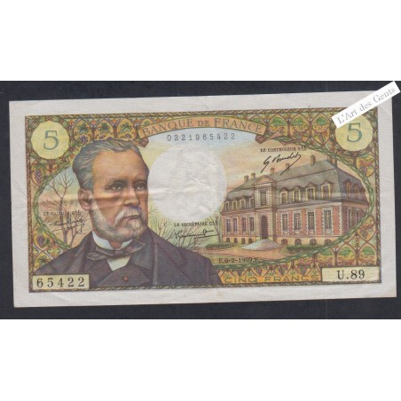 5 Francs Pasteur - U.89 65422 - 1969 -  lartdesgents.fr
