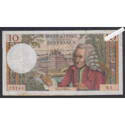 10 Francs Voltaire - Q.1 25241 - 04-01-1963 -  lartdesgents.fr