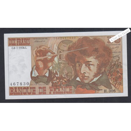 10 Francs Berlioz - H.306 467830 - 06-07-1978 - SPL -  lartdesgents.fr