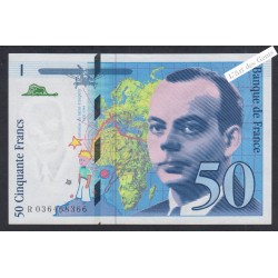 50 Francs Saint Exupéry - R.036468366 - 1997 - Neuf -  lartdesgents.fr
