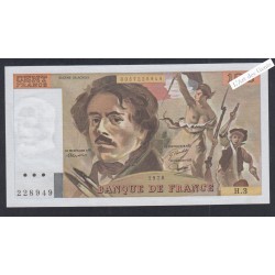 100 Francs Delacroix - H.3 228949 - 1978 - Fay.68.03 - Neuf -  lartdesgents.fr