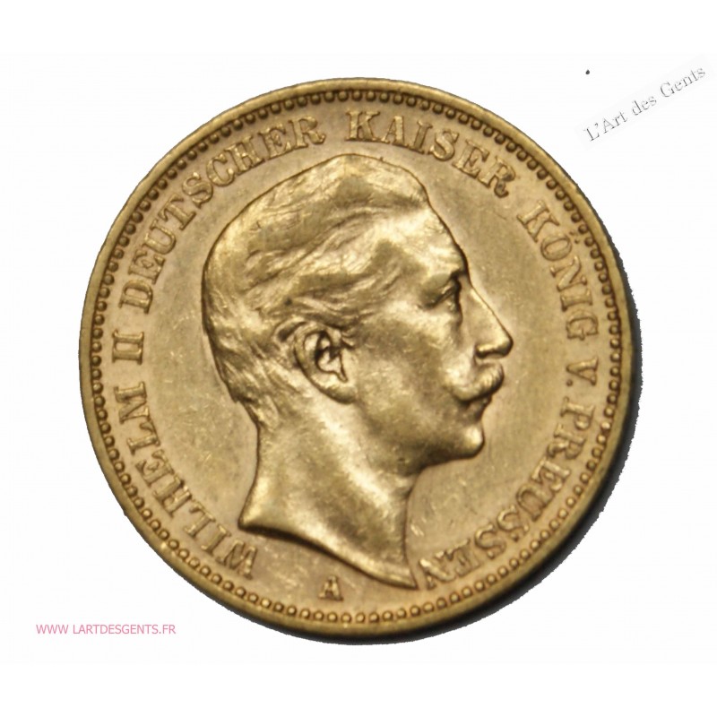 20 mark or 1904 Prusse WILHELM II, lartdesgents.fr