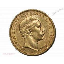 20 mark or 1906 Prusse WILHELM II, lartdesgents.fr