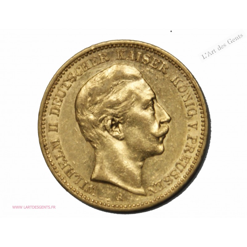 20 mark or 1898 Prusse WILHELM II, lartdesgents.fr